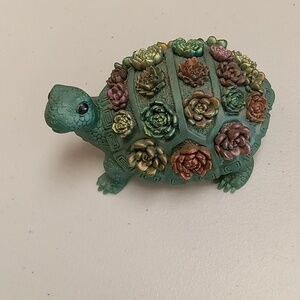 Handcrafted resin Succulent turtle